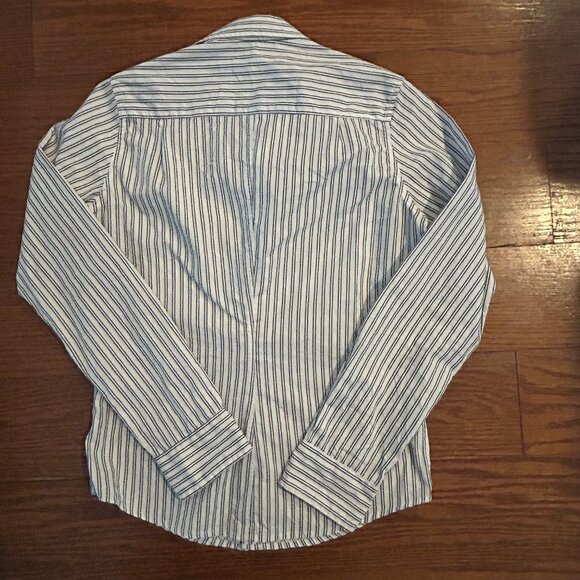 Frank & Eileen Barry Striped Tailored Button-Up Shirt Size XS - Picture 11 of 16